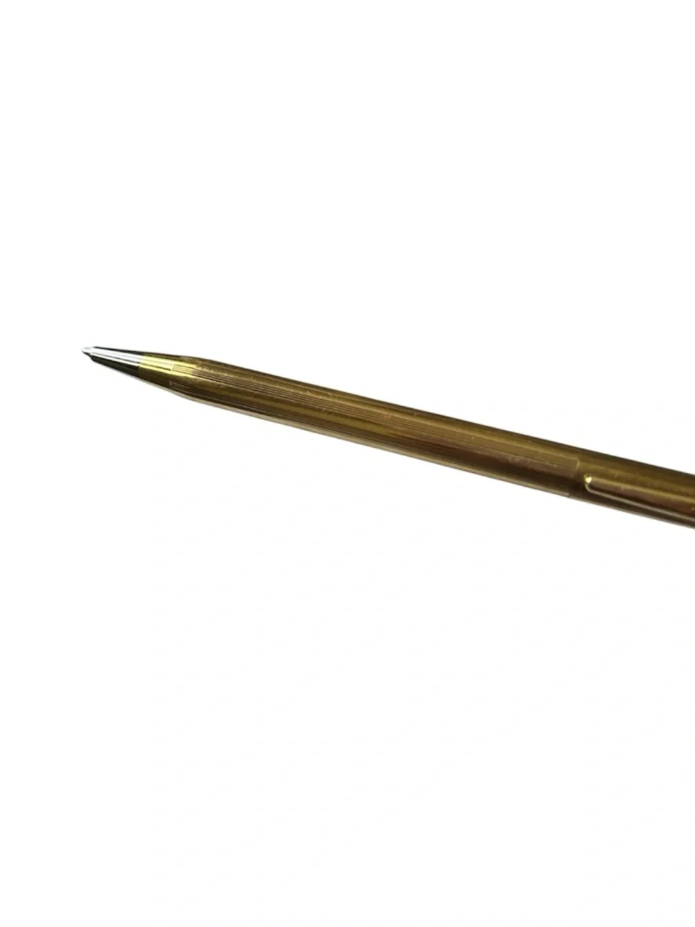 Antique Vintage 40s Preppy Collegiate Regency Sleek 10kt Gold Ballpoint Pen Used
